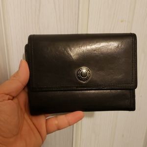 Coach black leather wallet